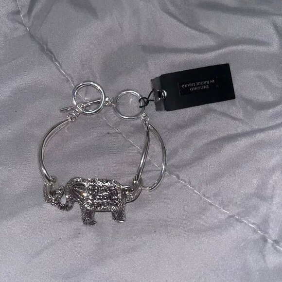 Jewelry - Scroll & Vine Elephant Silver Bracelet